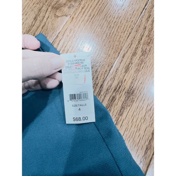 Lord Taylor Teal Pencil Skirt Size 4 Business Career Office Professional - Picture 3 of 7